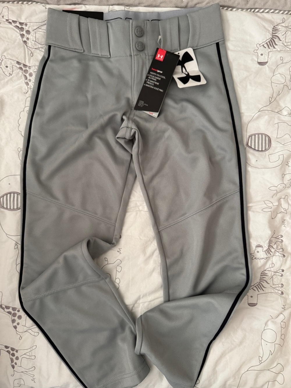 Under Armour Men’s Gray Baseball Jogger Pants with Black Trim